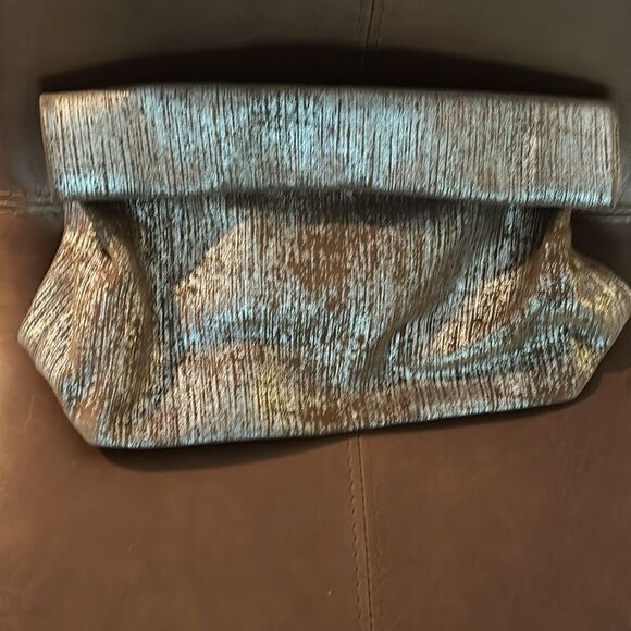 RARE Marie Turnor Leather Distress The  Lunch Bag in Camel Gold - Picture 13 of 13